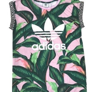 Wanted item - adidas pink Tropical Leaf Logo Tee